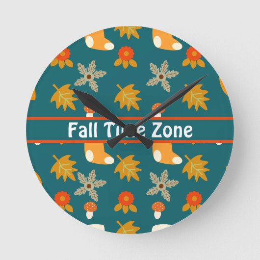 秋 ラウンド壁時計 (正面)