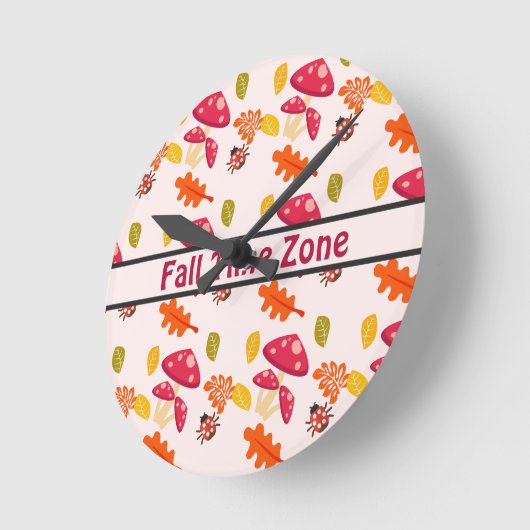 秋 ラウンド壁時計 (傾斜)