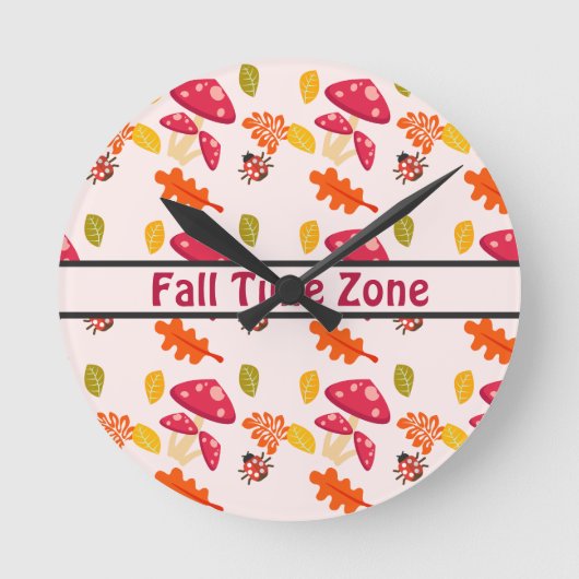 秋 ラウンド壁時計 (正面)
