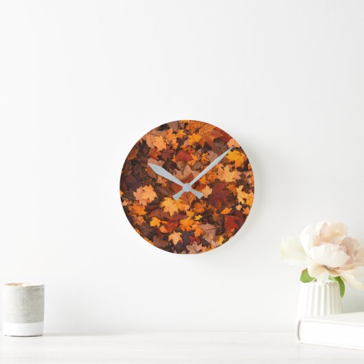秋 ラウンド壁時計 (ホーム)