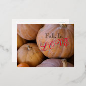 秋、ラブカボチャのスパイス 箔シーズンポストカード (正面/裏面)