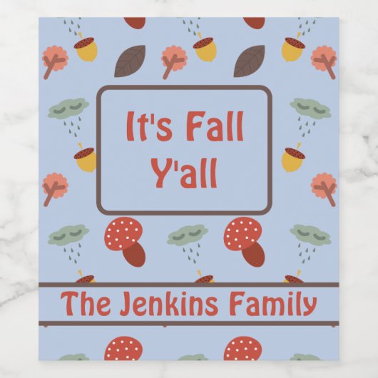 秋 ワインラベル (シングルラベル)