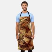 秋，乾いた葉 エプロン (着用した状態)