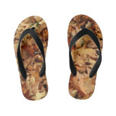 秋，乾いた葉 キッズビーチサンダル (フットベッド)