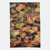 秋，乾いた葉 キッチンタオル (縦)
