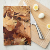 秋，乾いた葉 キッチンタオル (四つ折り)