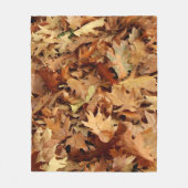 秋，乾いた葉 フリースブランケット (正面)