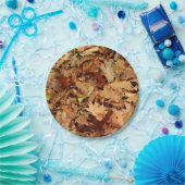 秋，乾いた葉 ペーパープレート (パーティー)