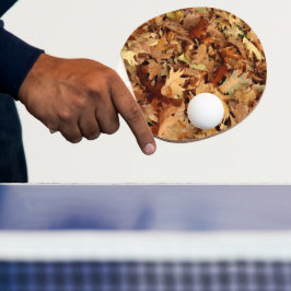 秋，乾いた葉 卓球ラケット