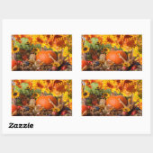 「秋/休日に落ちる」感謝祭のシール 長方形シール (シート)