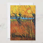 秋、休日結婚式招待状。ファンゴッホ 招待状 (裏面)