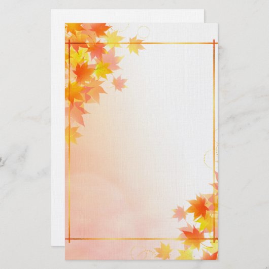 秋 便箋 (正面/裏面)