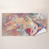 秋(四季)、アルフォンスミュシャ バスタオル (バスタオル)