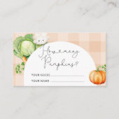 秋 地元で育てた どれくらいの数のパンプキン エンクロージャーカード (正面)