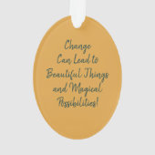 秋、変更は魔法ヴィンテージスタイルアクリル オーナメント (裏面)