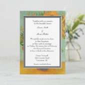 秋，夏，休日結婚式招待状.ファンゴッホ 招待状 (スタンド正面)