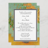 秋，夏，休日結婚式招待状.ファンゴッホ 招待状 (正面/裏面)