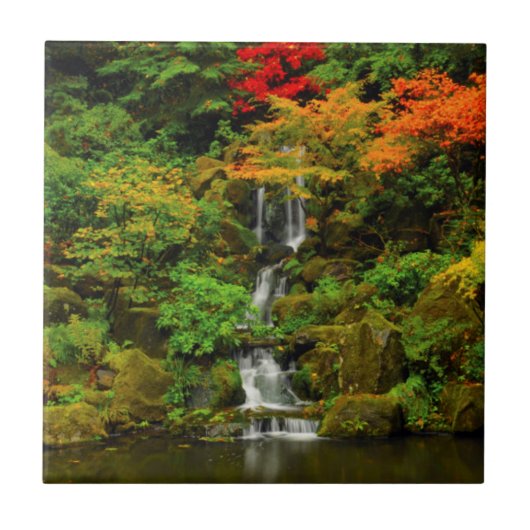 秋、天国の滝 タイル (正面)
