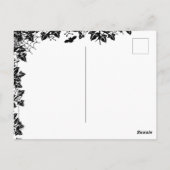 秋、幸せな感謝祭とこうもりと黒猫 ポストカード (裏面)