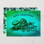 秋、幸せな感謝祭！ポストカード ポストカード (正面/裏面)