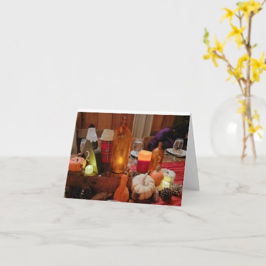 **秋/感謝祭のご挨拶** カード (黄色い花)