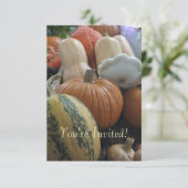 秋/感謝祭のパンプキン招待状 招待状 (スタンド正面)