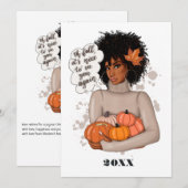 秋 - 感謝祭の挨拶 シーズンカード (正面/裏面)