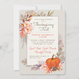 秋 |感謝祭ハーベストボタニカル招待状 招待状