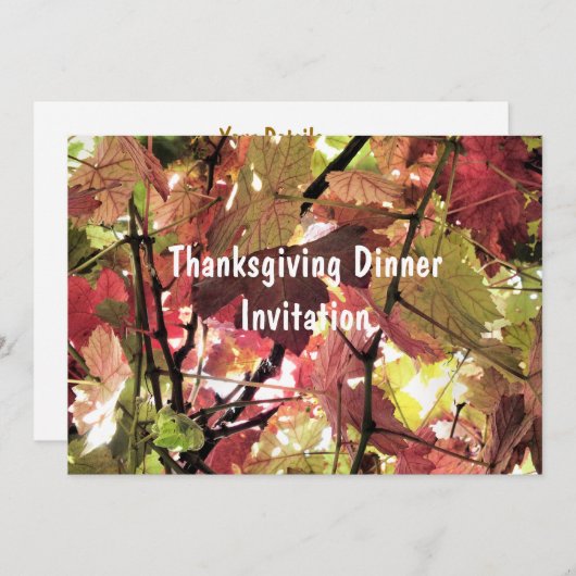 秋 招待状 (正面/裏面)