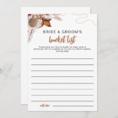 秋 | 新規バケットリストブライダルシャワー 招待状 (正面/裏面)