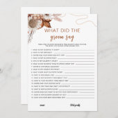 秋 | 新郎は何と言ったかブライダルゲーム 招待状 (正面/裏面)