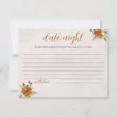 秋 | 日付夜アイディアブライダルシャワーカード シーズンカード (正面)