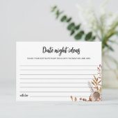 秋 | 日付夜アイディアブライダルシャワーカード 出欠カード (スタンド正面)