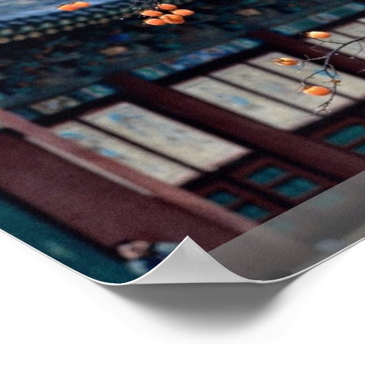 秋・柿 ポスター (角)