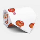 秋、森のキノコのスケッチパターンタイ ネクタイ (ロール)