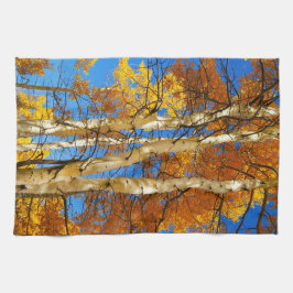 秋《植物》アスペンカラー自然写真©サンディロン キッチンタオル