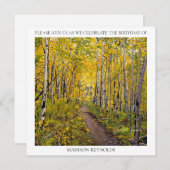 秋《植物》アスペンツリーフォレスト 招待状 (正面/裏面)