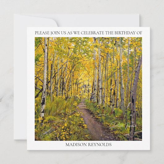 秋《植物》アスペンツリーフォレスト 招待状 (正面)