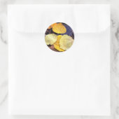 秋《植物》アスペン離れステッカー ラウンドシール (バッグ)