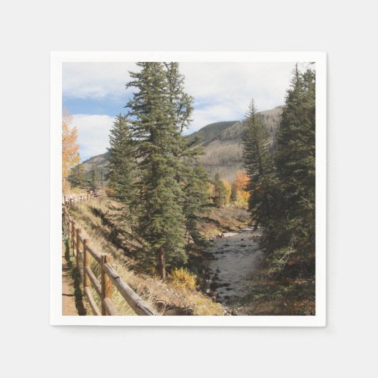 秋《植物》アスペン スタンダードカクテルナプキン (正面)