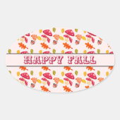 秋 楕円形シール (正面)