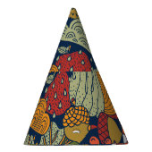 秋、水玉模様、ヴィンテージ、シームレスなパターン。 パーティーハット (右)