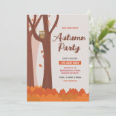 秋/秋お祝いパーティーフライヤーテンプレート 招待状 (スタンド正面)