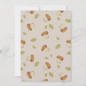 秋/秋のキノコのハリネズミの最初の誕生日 招待状 (裏面)