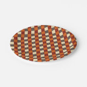 秋/秋のギンガムパターン ペーパープレート (アングル)