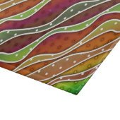 秋-秋のストライプなガラスまな板 カッティングボード (角)