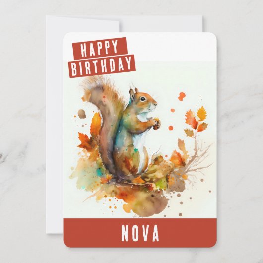 秋/秋のビーズリス誕生日カード シーズンカード (正面)