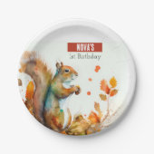 秋/秋のビーズリス – バースデーパーティー –  ペーパープレート (正面)