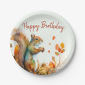 秋/秋のビーズリス – バースデーパーティー –  ペーパープレート (正面)