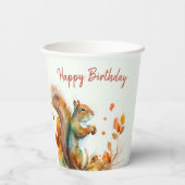 秋/秋のビーズリス – バースデーパーティー –  紙コップ (裏面)